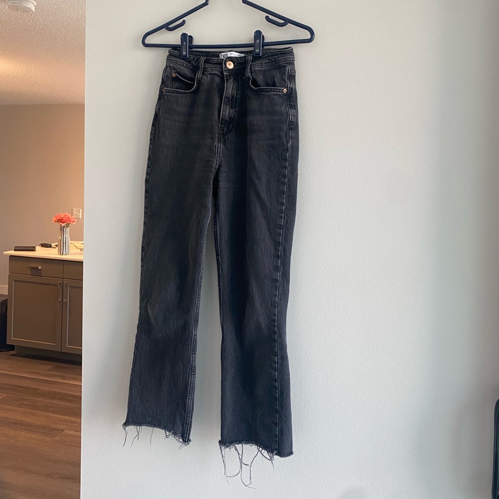 Zara black ankle jeans